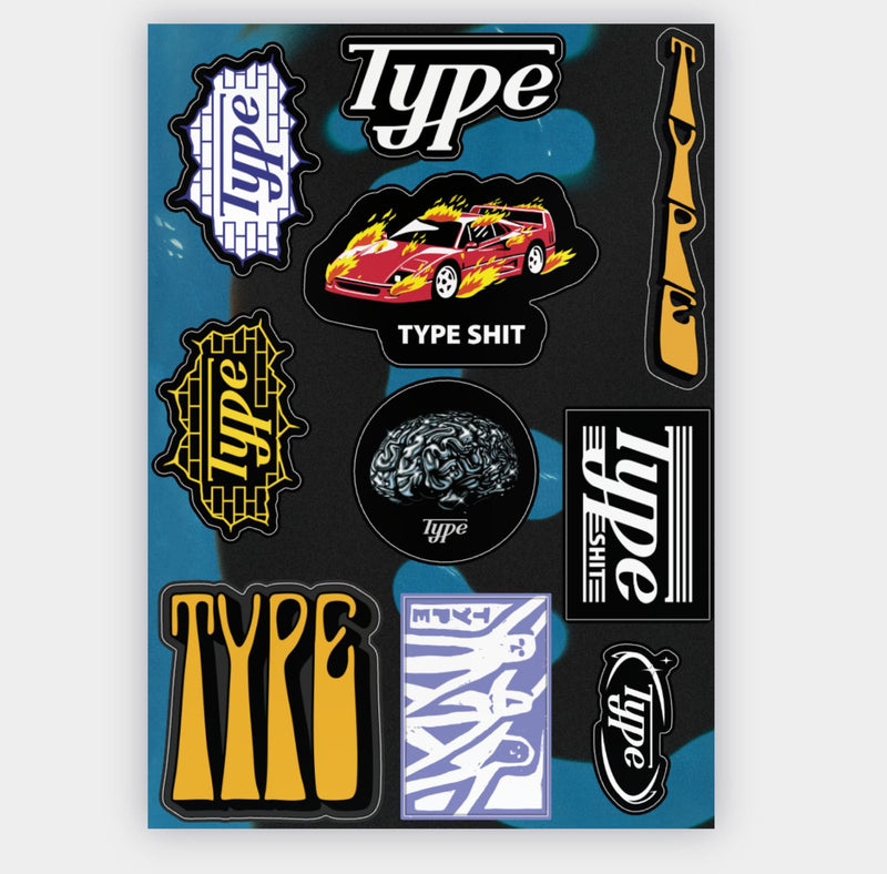 STICKER SET - TYPE SHIT